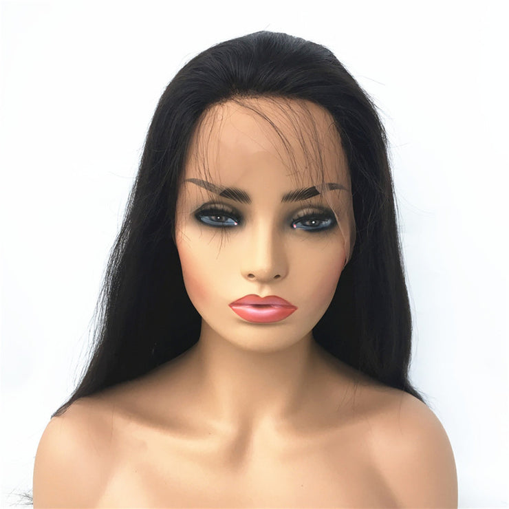 Yaki Glueless Full Lace Wig Brazilian Human Virgin Hair 130% Density | JYL HAIR