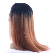 Synthetic Hair Kinky Straight Ombre Color Lace Front Wigs | JYL HAIR