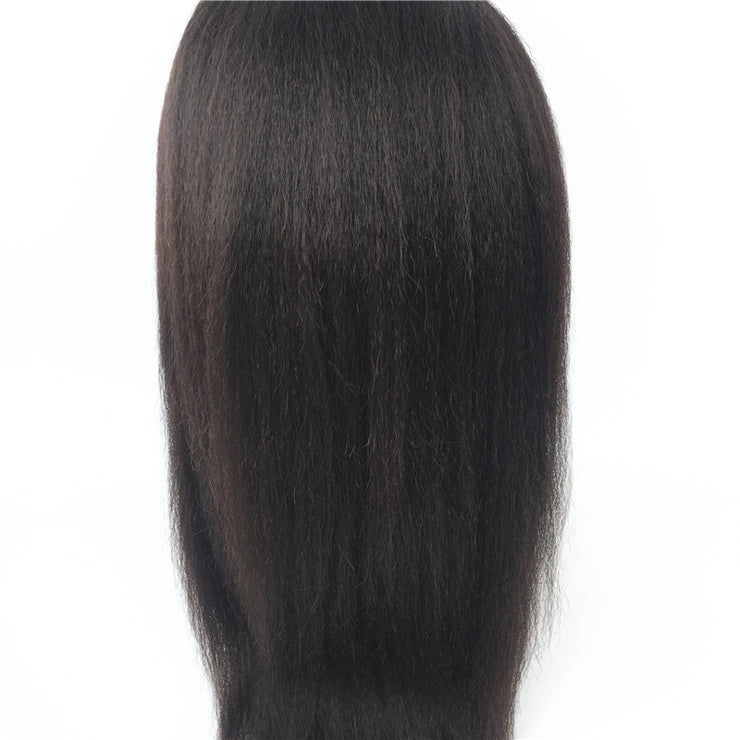 Italian Yaki Lace Front Wigs Brazilian Human Hair Pre-plucked | JYL HAIR