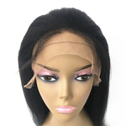 Italian Yaki Brazilian Human Hair Glueless Full Lace Wig 130% Density | JYL HAIR