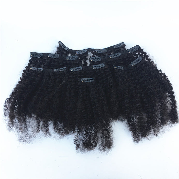 Afro Kinky Curl Brazilian Human Hair Clip-ins Hair 3PCS 100g/PC | JYL HAIR