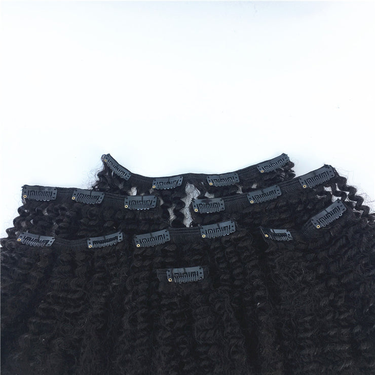 Afro Kinky Curl Brazilian Human Hair Clip-ins Hair 3PCS 100g/PC | JYL HAIR