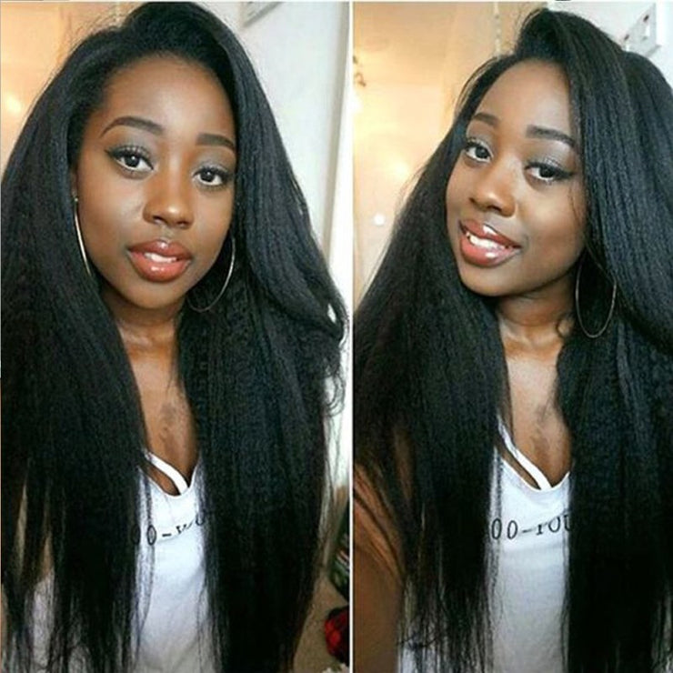 Italian Yaki 360 Lace Wigs Brazilian Human Hair 180% Density | JYL HAIR
