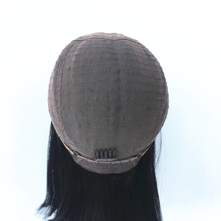 Middle Part Straight Brazilian Human Hair Center Part Bob Wig | JYL HAIR