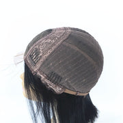 Middle Part Straight Brazilian Human Hair Center Part Bob Wig | JYL HAIR