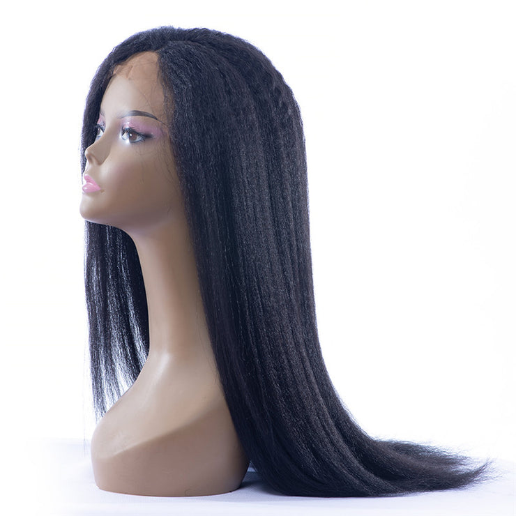Synthetic Hair Kinky Straight Lace Front Wigs Left Part | JYL HAIR