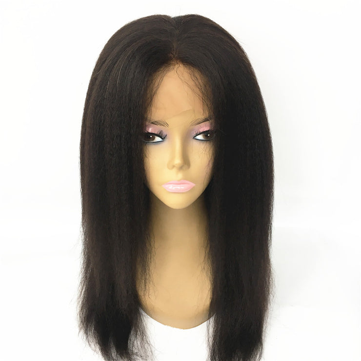 Silk Top Italian Yaki Lace Front Wigs Brazilian Human Hair | JYL HAIR