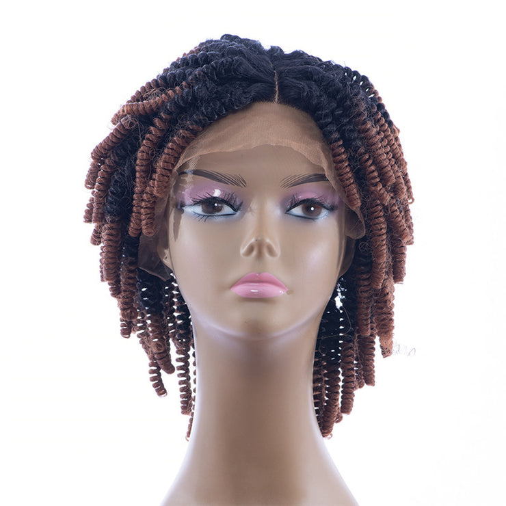 Synthetic Hair Kinky Curl Ombre Color Lace Front Wigs | JYL HAIR